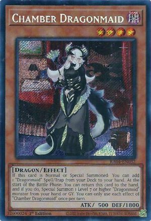 Chamber Dragonmaid (Secret Rare) - RA04-EN032: Quarter Century Stampede