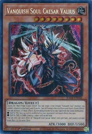 Vanquish Soul Caesar Valius (Secret Rare) - RA04-EN046: Quarter Century Stampede