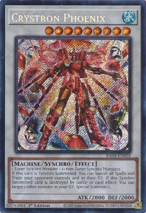 Crystron Phoenix (Secret Rare) - RA04-EN058: Quarter Century Stampede