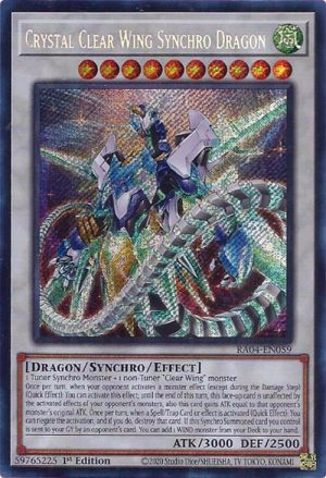 Crystal Clear Wing Synchro Dragon (Secret Rare) - RA04-EN059: Quarter Century Stampede
