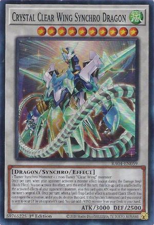 Crystal Clear Wing Synchro Dragon - RA04-EN059: Quarter Century Stampede
