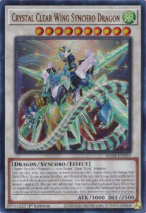 Crystal Clear Wing Synchro Dragon (UR) - RA04-EN059: Quarter Century Stampede