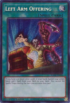 Left Arm Offering (Secret Rare) - RA04-EN086: Quarter Century Stampede