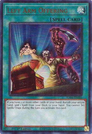 Left Arm Offering (UR) - RA04-EN086: Quarter Century Stampede