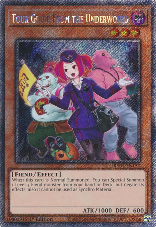 Tour Guide from the Underworld (Alternate Art) (Platinum Secret Rare) - RA04-EN157: Quarter Century Stampede