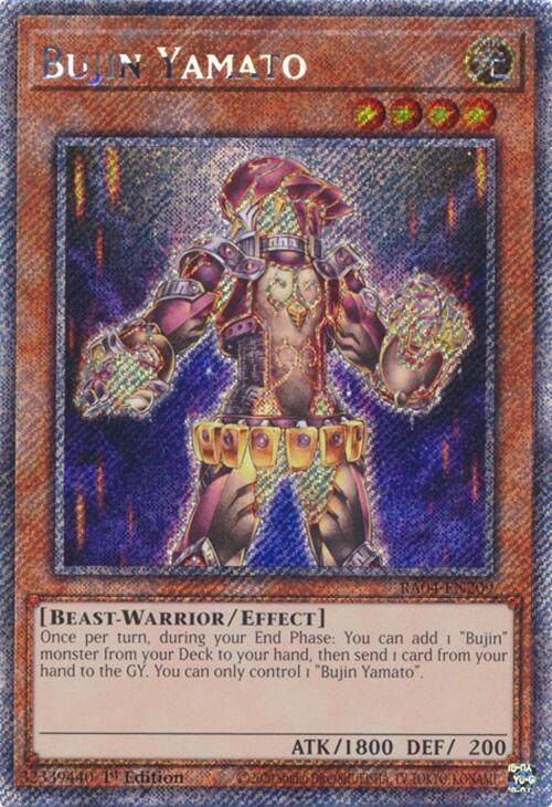 Bujin Yamato (Platinum Secret Rare) - RA04-EN209: Quarter Century Stampede