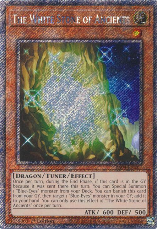 The White Stone of Ancients (Platinum Secret Rare) - RA04-EN267: Quarter Century Stampede