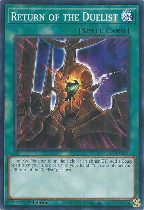 Return of the Duelist (card) - DUAD-EN071: Duelist's Advance