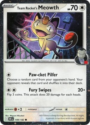 Team Rocket's Meowth (Cosmos Holo) - 149/182: Miscellaneous Cards & Products