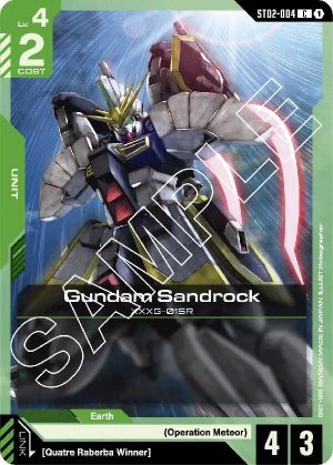 Gundam Sandrock - ST02-004: Starter Deck 02: Wings of Advance