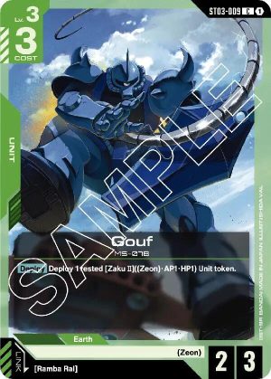 Gouf - ST03-009: Starter Deck 03: Zeon's Rush