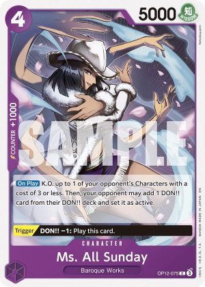 Ms. All Sunday - OP12-075: Legacy of the Master