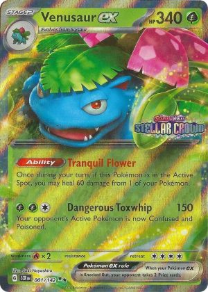 Venusaur ex (Stellar Crown Stamp) - 001/142: Miscellaneous Cards & Products