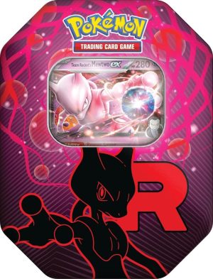 Pokemon Tin - Team Rocket's Mewtwo ex (International Version): Miscellaneous Cards & Products (ES)