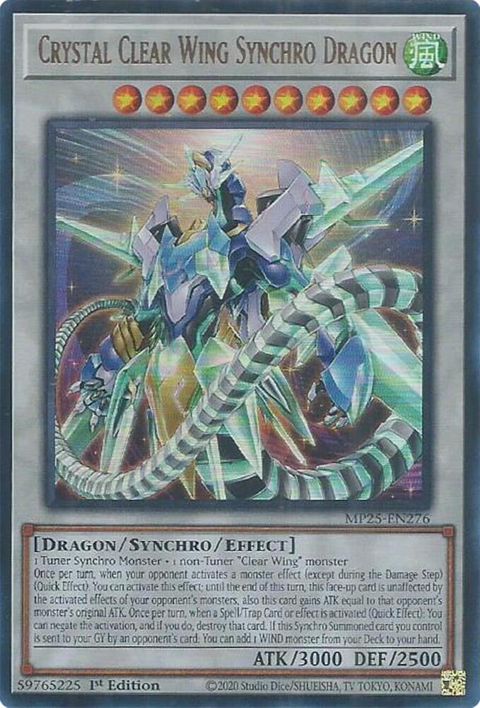 Crystal Clear Wing Synchro Dragon - MP25-EN276: 2025 Mega-Pack
