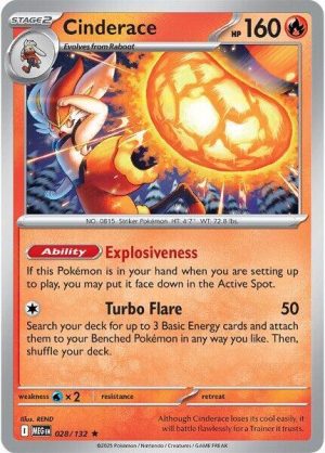 Cinderace - 028/132: ME01: Mega Evolution