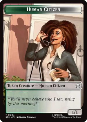 Human Citizen // Treasure Double-Sided Token - Marvel's Spider-Man (SPM) - 4 // 7