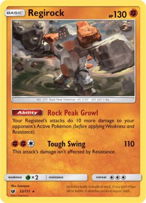 Regirock - 53/111: SM - Crimson Invasion
