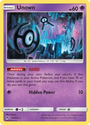 Unown - 91/214: SM - Lost Thunder