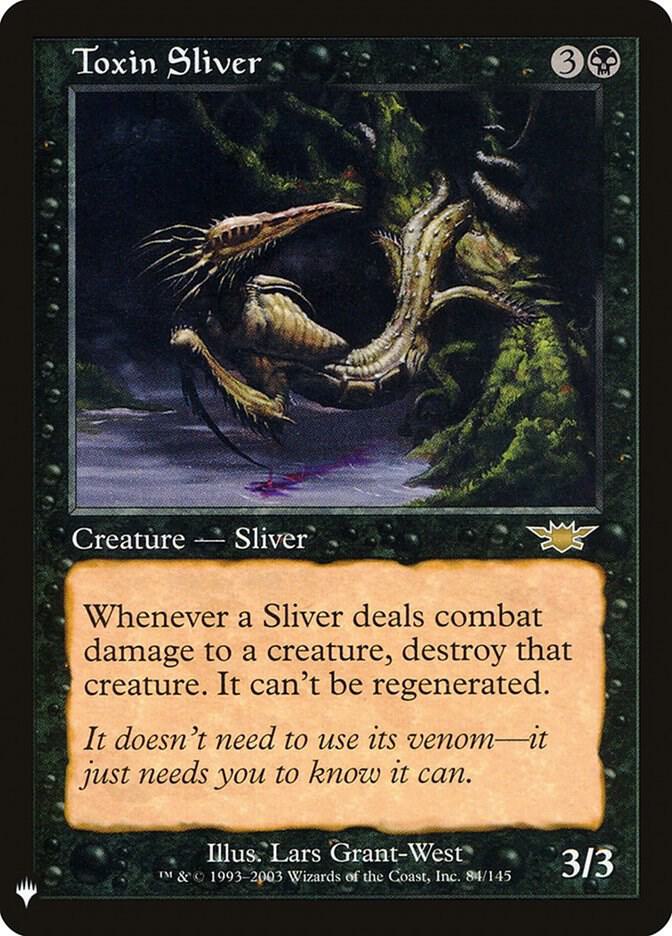 Toxin Sliver - 84: The List Reprints