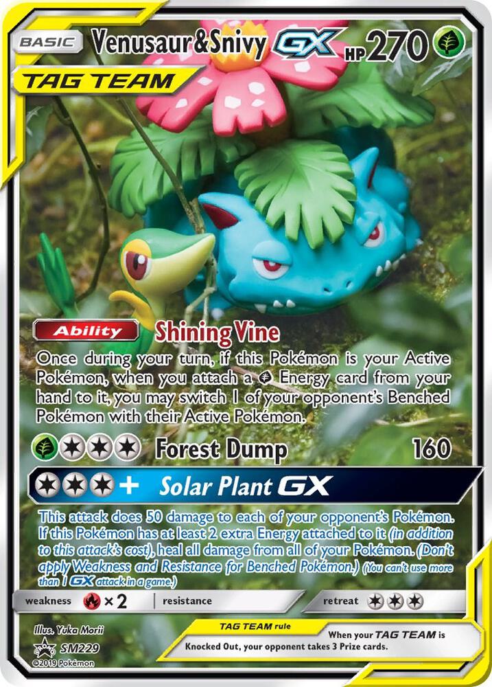 Venusaur & Snivy GX - SM229: SM Promos