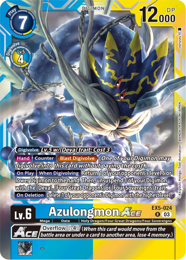 Azulongmon ACE - EX5-024 R: Animal Colosseum