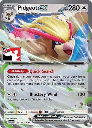 Pidgeot ex - 164/197: Prize Pack Series Cards (ES)