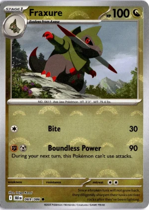 Fraxure (Poke Ball Pattern) - 069/086: SV: Black Bolt