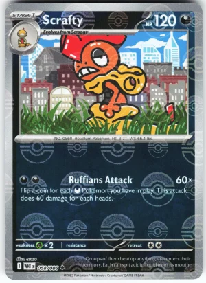 Scrafty (Poke Ball Pattern) - 058/086: SV: White Flare