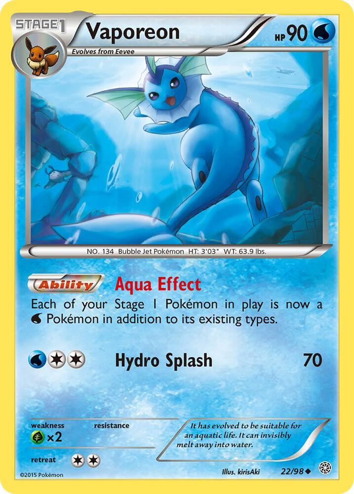 Vaporeon - 22/98: XY - Ancient Origins