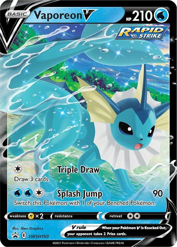 Vaporeon V - SWSH150: SWSH: Sword & Shield Promo Cards