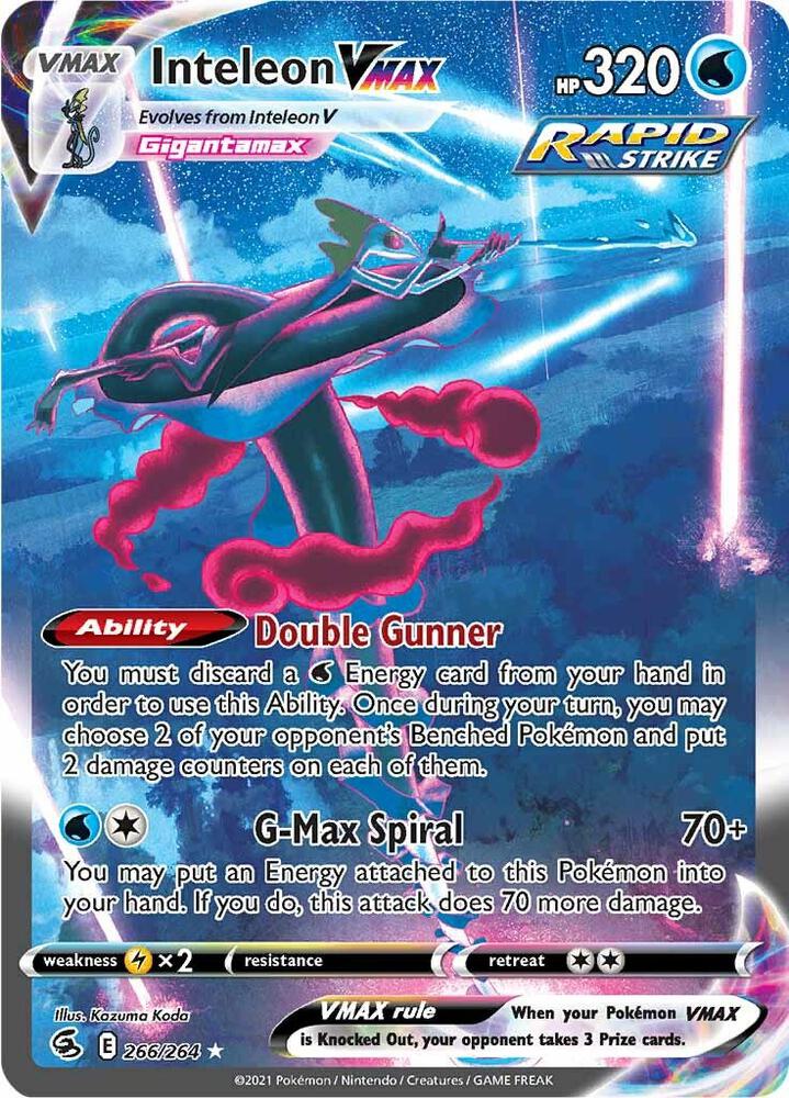 Inteleon VMAX (Alternate Art Secret) - 266/264: SWSH08: Fusion Strike