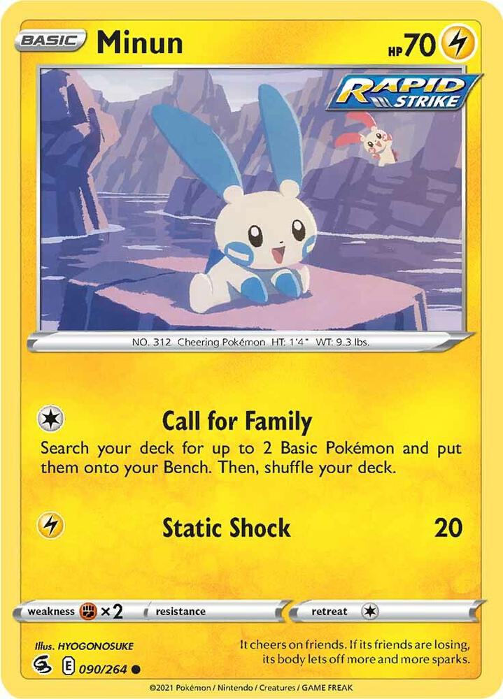 Minun - 090/264: SWSH08: Fusion Strike