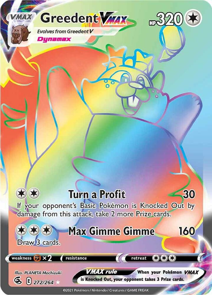 Greedent VMAX (Secret) - 272/264: SWSH08: Fusion Strike