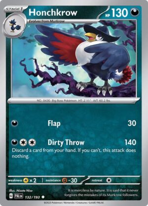 Honchkrow - 132/193: SV02: Paldea Evolved