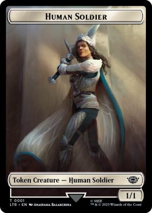 Human Soldier Token - 1: Universes Beyond: The Lord of the Rings: Tales of Middle-earth
