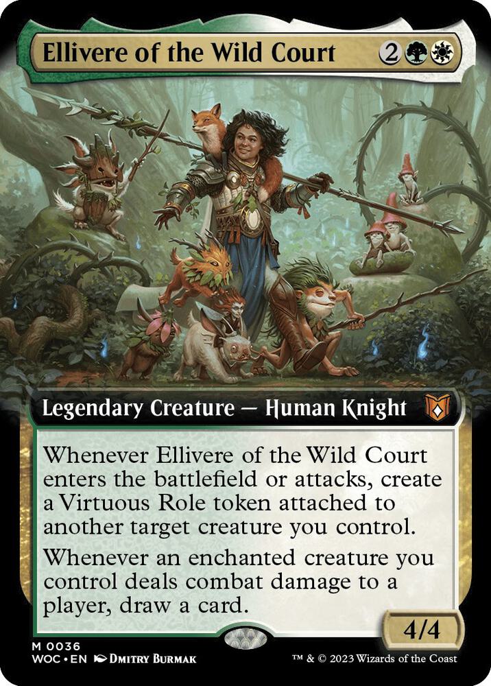 Ellivere of the Wild Court (Extended Art) - 36: Commander: Wilds of Eldraine