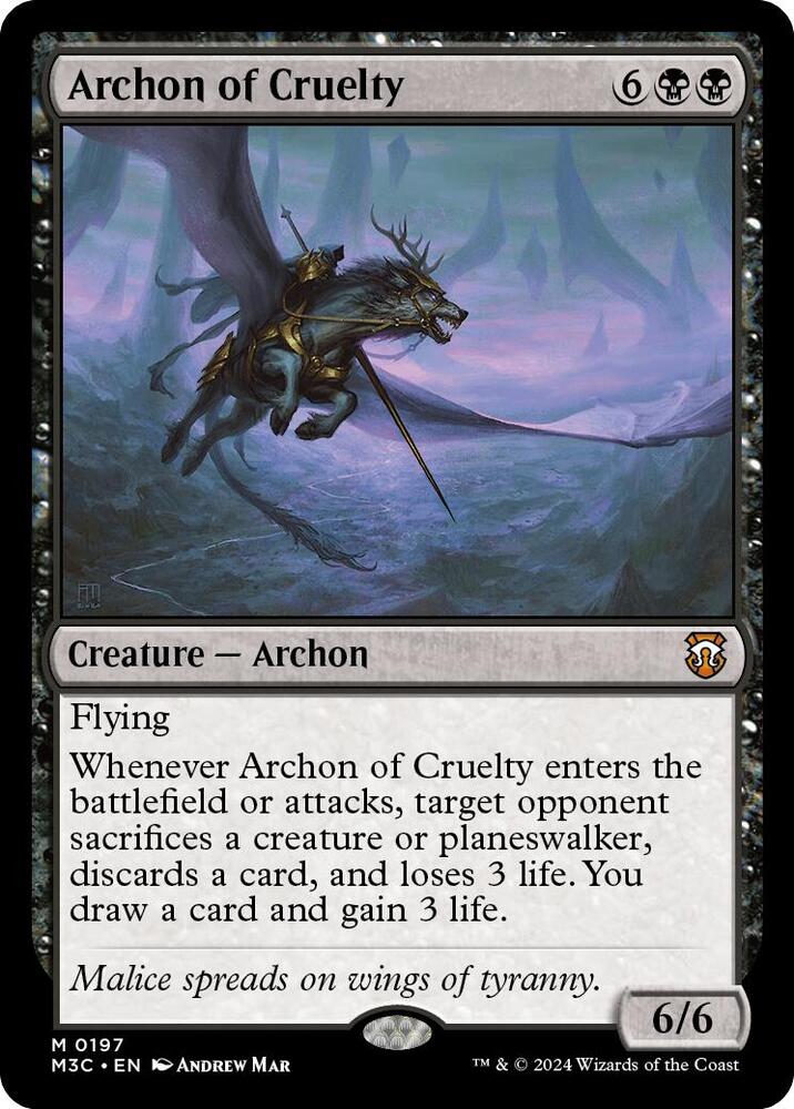 Archon of Cruelty (Ripple Foil) - 197: Commander: Modern Horizons 3
