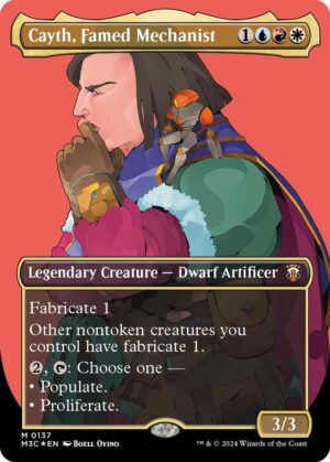 Cayth, Famed Mechanist (Borderless) (Ripple Foil) - 137: Commander: Modern Horizons 3