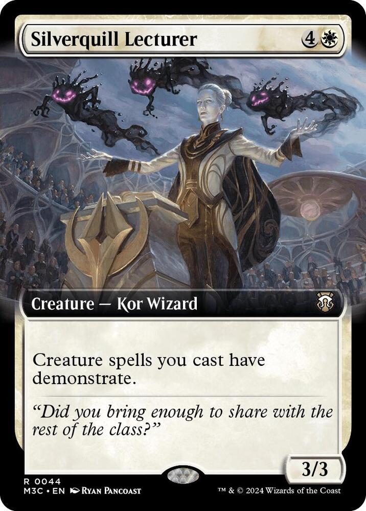 Silverquill Lecturer (Extended Art) (Ripple Foil) - 44: Commander: Modern Horizons 3