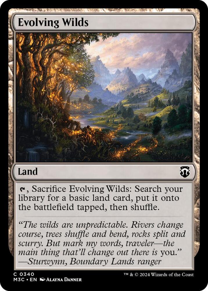Evolving Wilds (Ripple Foil) - 340: Commander: Modern Horizons 3