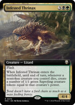 Infested Thrinax (Extended Art) (Ripple Foil) - 74: Commander: Modern Horizons 3
