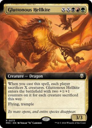 Gluttonous Hellkite (Extended Art) (Ripple Foil) - 73: Commander: Modern Horizons 3