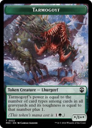 Tarmogoyf (Ripple Foil) // Saproling Double - 22 // 21: Commander: Modern Horizons 3