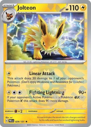Jolteon (Master Ball Pattern) - 029/131: SV: Prismatic Evolutions (ES)