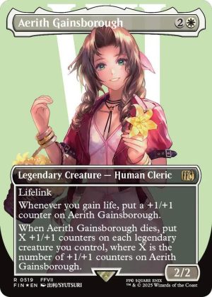 Aerith Gainsborough (Borderless) (Surge Foil) - 519: FINAL FANTASY