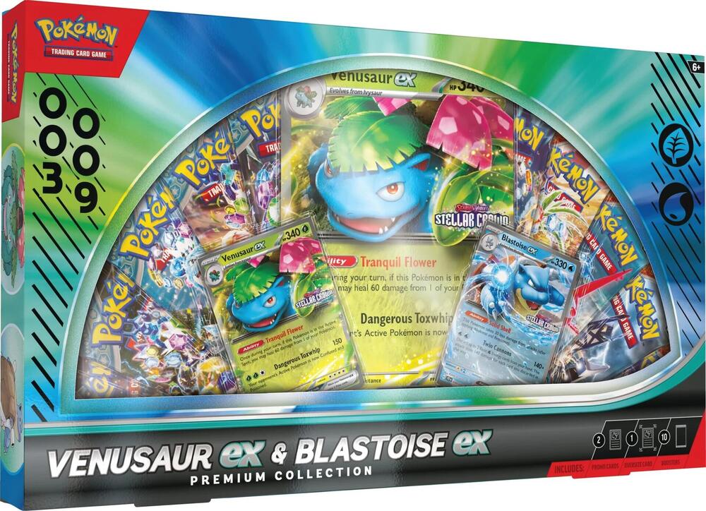 Venusaur ex & Blastoise ex Premium Collection - : Miscellaneous Cards & Products