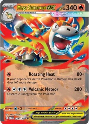 Mega Camerupt ex - 022/132: ME01: Mega Evolution (ES)