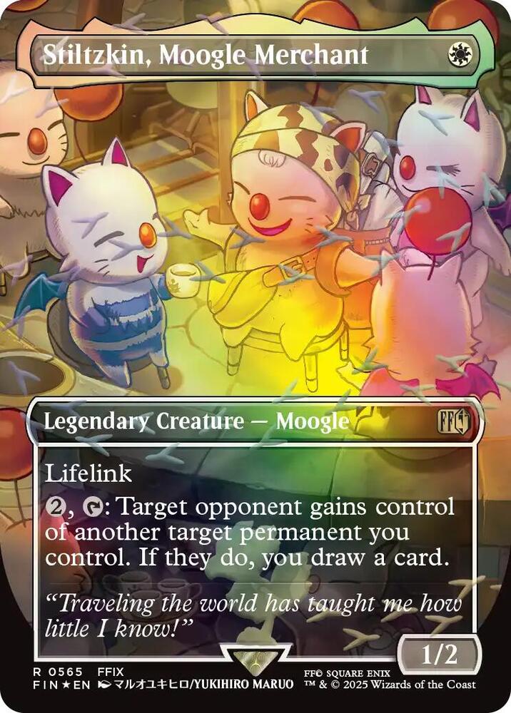 Stiltzkin, Moogle Merchant (Borderless) (Chocobo Track Foil) - 565: FINAL FANTASY