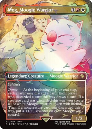 Mog, Moogle Warrior (Borderless) (Chocobo Track Foil) - 476: Commander: FINAL FANTASY